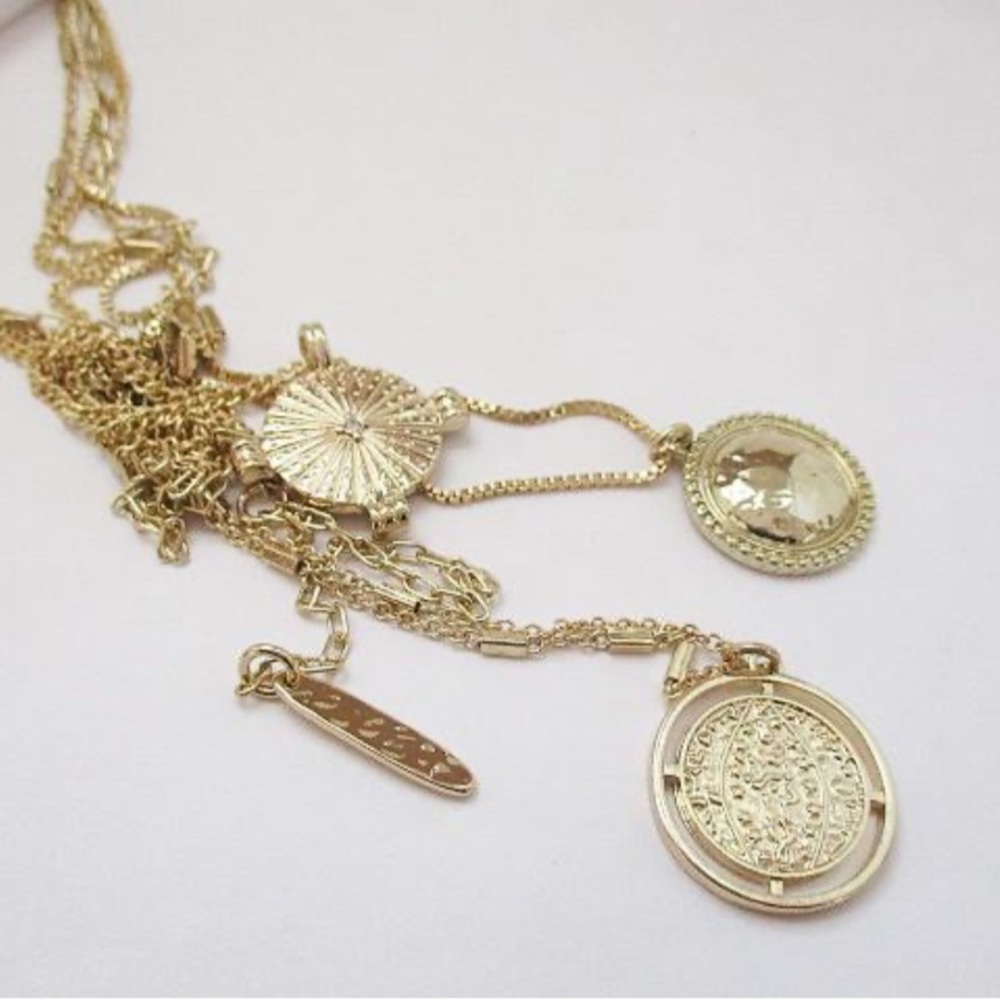 NWOT Express Gold-Tone Four Chain Necklace